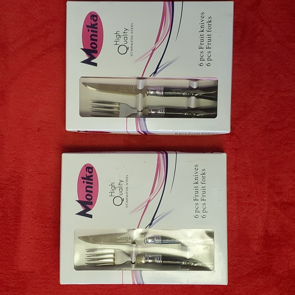 NWT, Monika High Quality Stainless Steel 12 Fruit Knives and 12  Fruit Fork . - Picture 8 of 8